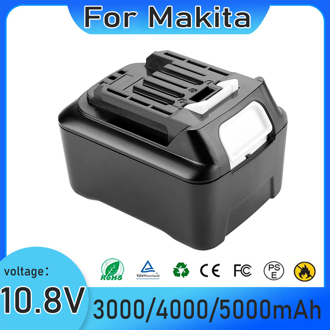 Makita Drill Hp1640 - k 5000mAh 10.8V For Makita 197390-1