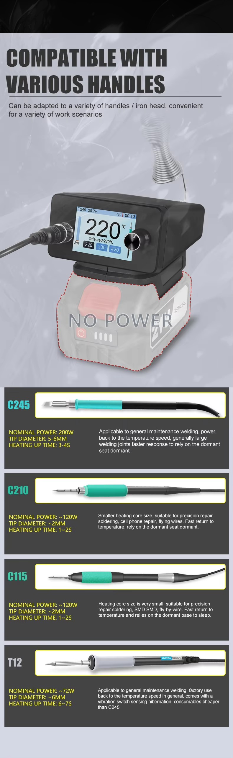 T12 Battery Soldering Station  - Milwaukee Drill M12 Fuel ulasan dan harga