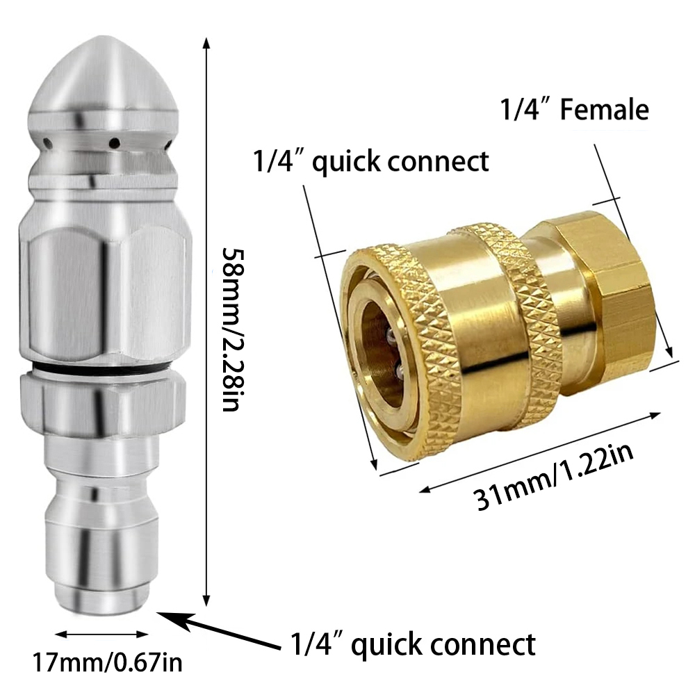 Water Jet High Pressure Spraye - Drain Pipe Clip ulasan dan harga