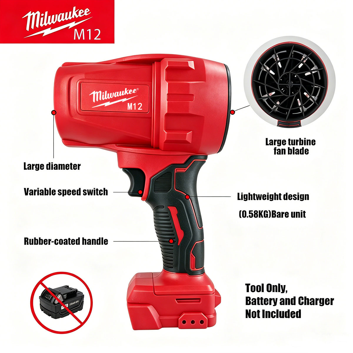 Milwaukee M12 Cordless Blower  - Milwaukee Drill M12 Fuel ulasan dan harga